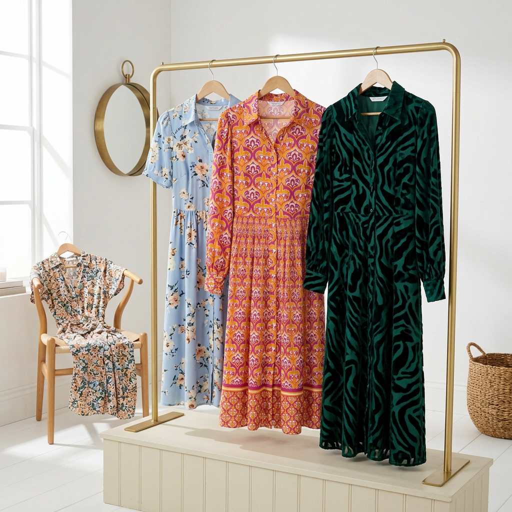 The Patterned Shirt Midi