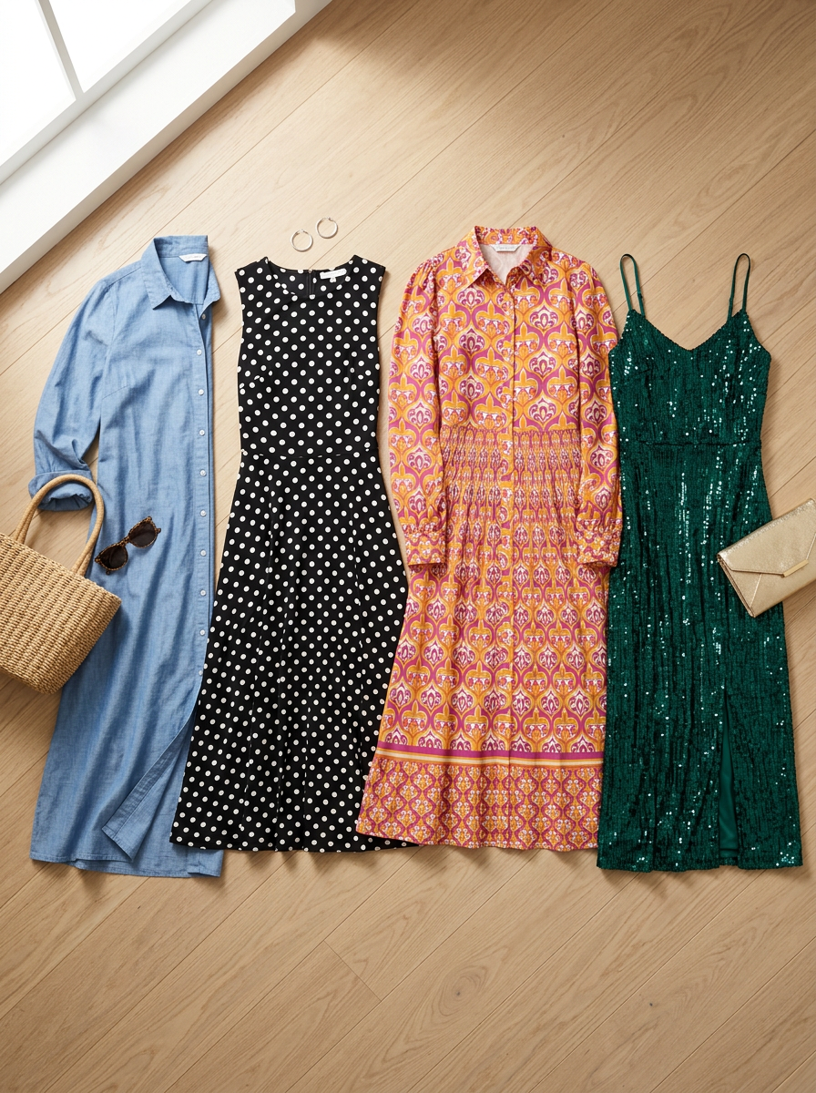 The Patterned Shirt Midi