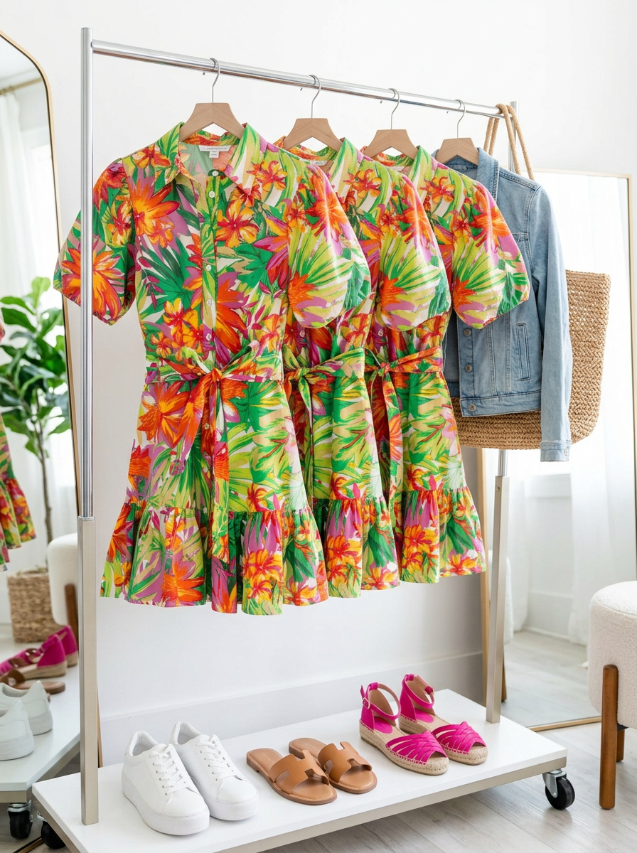The Floral Shirt Dress