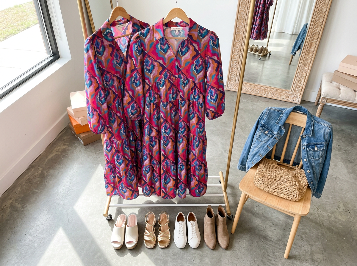 The Printed Shirt Dress That Handles Day Plans and Dinner